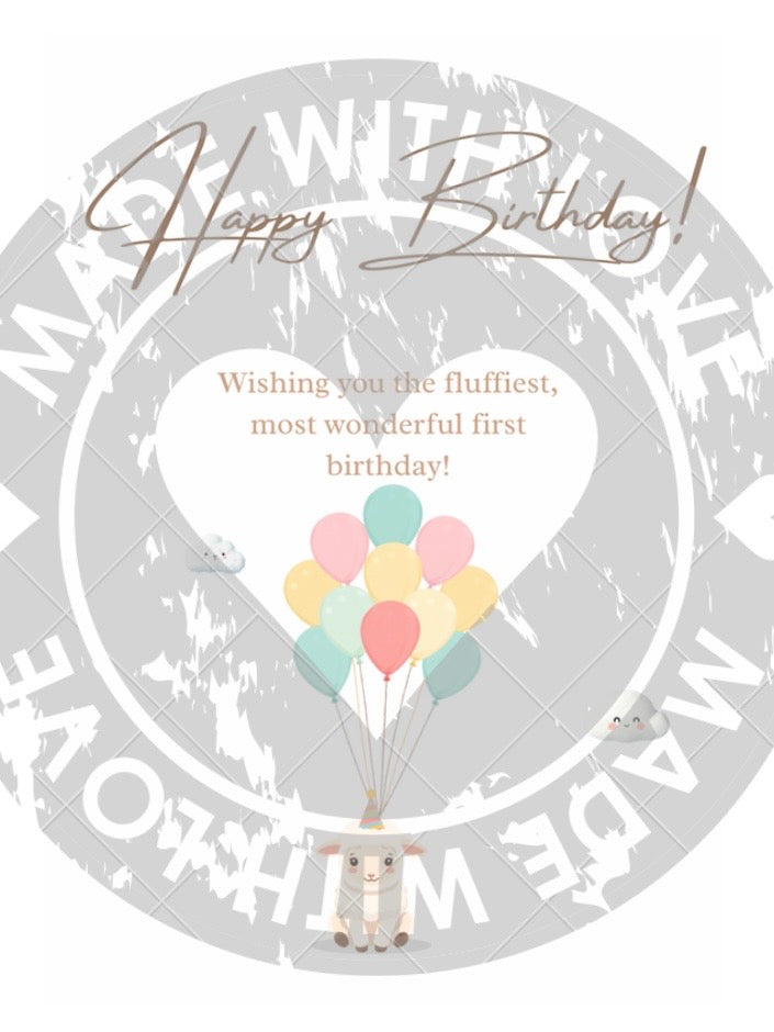 Digital Baby Birthday Card